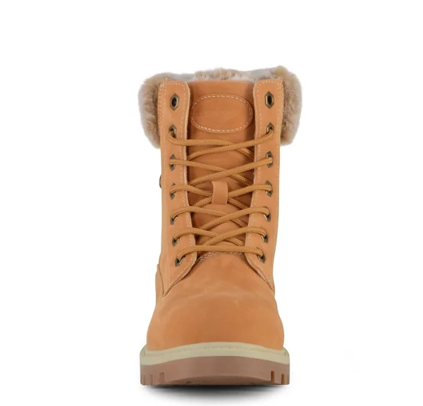 Lugz Boys& Empire Hi Fur Work Boot, Size: 4, Wheat