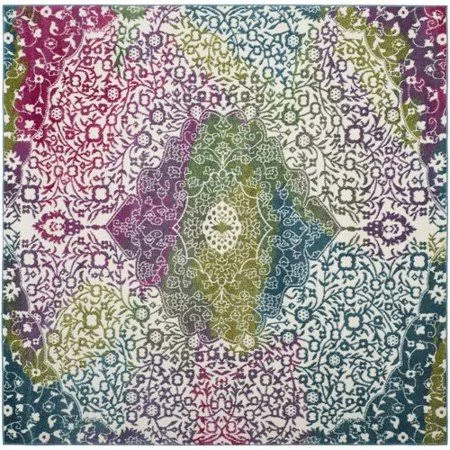 Shaddix Beige/Green/Purple Area Rug Bungalow Rose Rug Size: Square 6&7x22