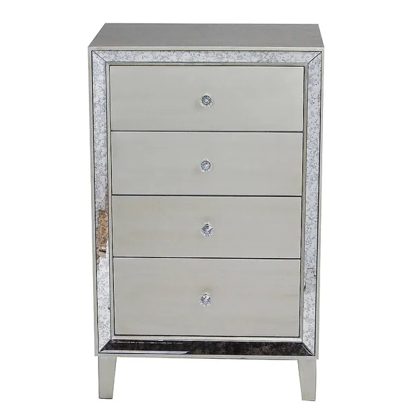 Heather Ann Avery 4 Drawer Cabinet; Black