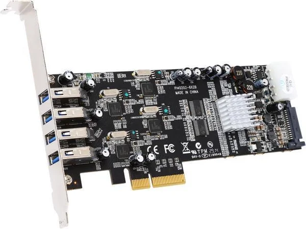 Vantec UGT-PCE430-4C Quad Chip 4-Port Dedicated 5Gbps USB 3.0 PCIe Host Card