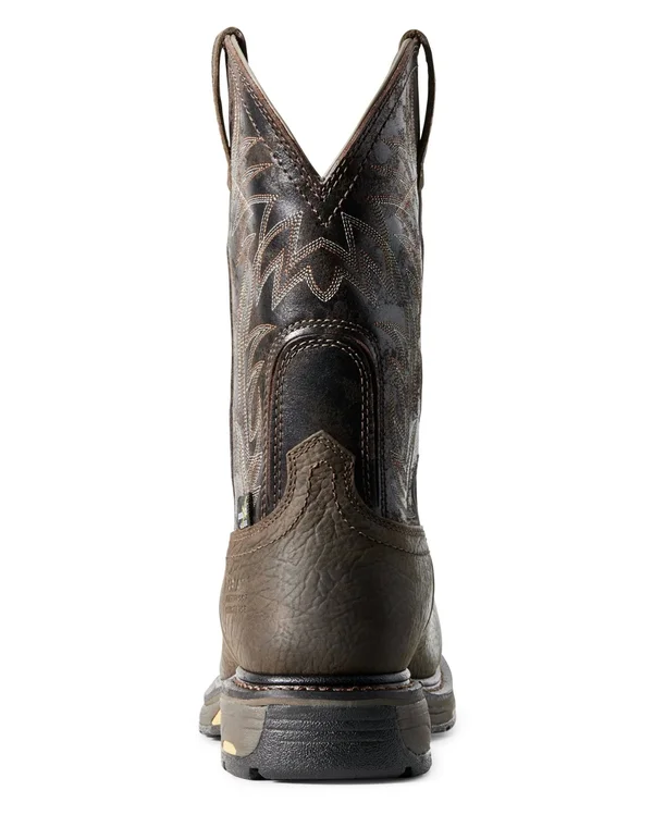 Ariat Workhog Square Toe Metguard H2O Composite Toe 9.5 Men's Brown