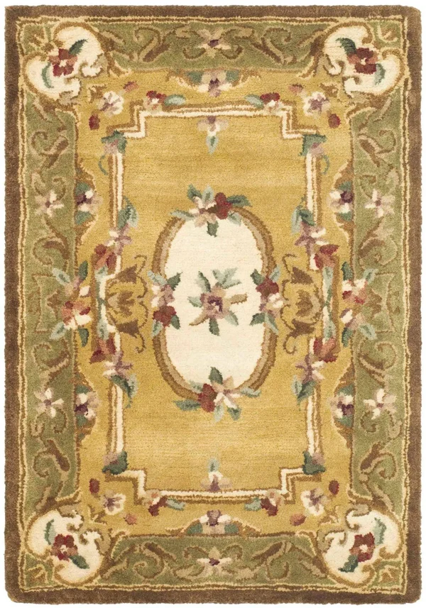 Safavieh 8&-3x22 x 11& Classic CL280A Light Gold, Green Rug
