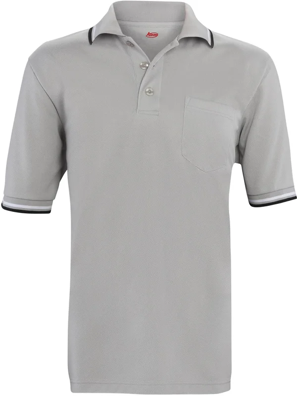 Adams Baseball/Softball Short Sleeve Umpire Shirt, Grey, Size: XXL