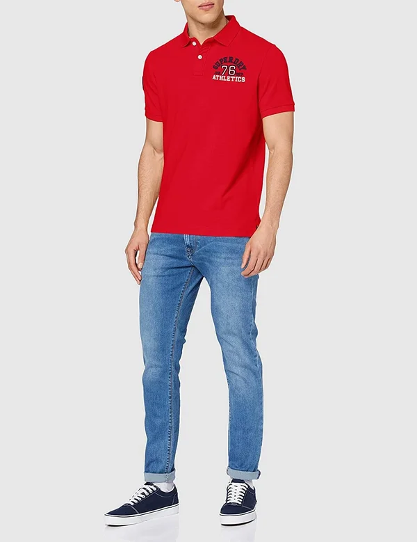 Superdry Classic Superstate Men's Polo Shirt - Red
