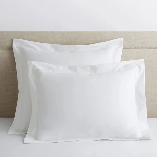 The Company Store Organic White Solid 300-Thread Count Cotton Sateen King Sham
