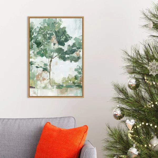 Soundless Beauty I by Isabelle Z Framed Canvas Art - Plastic - Brown