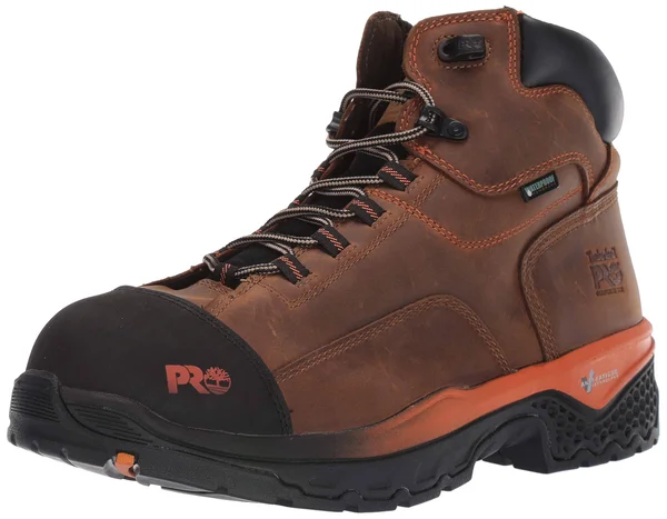 Timberland Pro Men's 6 in. Bosshog Composite Toe Waterproof Work Boot - Brown/Orange