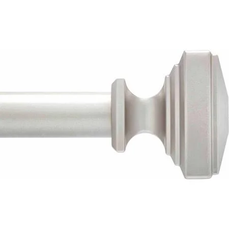 Better Homes and Gardens Pirah Matte Nickel Curtain Rod - 1 inch Rod Diameter, Size: 66-12