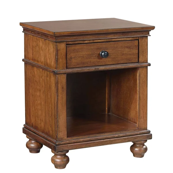 Aspenhome Oxford 2 Drawer Nightstand in Whiskey Brown