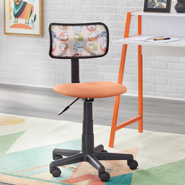 TMS Focus Kids Metal Frame Desk and Chair Set, Multiple Colors, Black