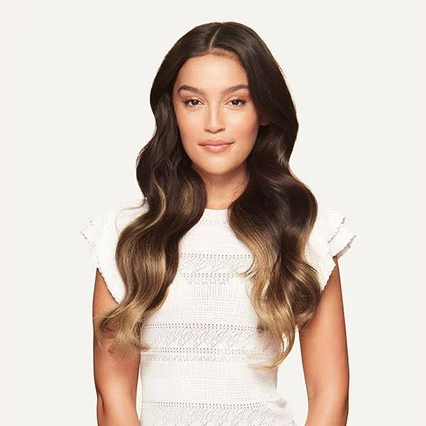 20x22 Seamless Dark Brown Balayage Clip-ins - 20x22 (180g) - Dark Brown Balayage, 20x22 180g, Luxy Hair Extensions