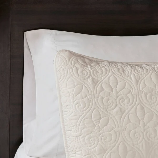 Madison Park Quebec Coverlet Mini Set, Ivory, Twin/XL