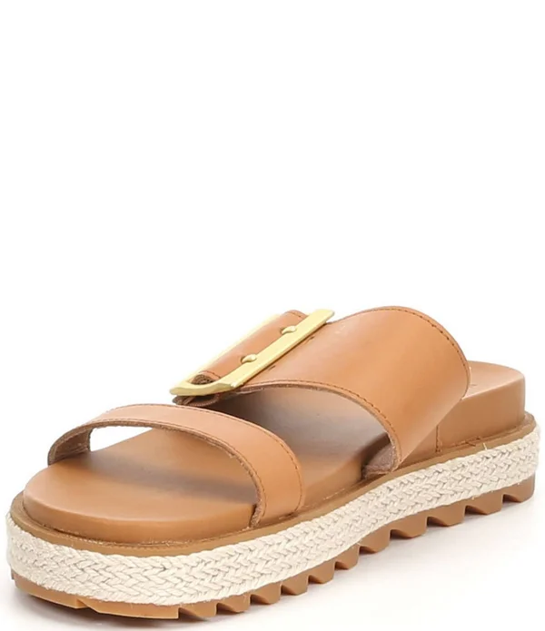 Sorel Roaming Buckle Slide Jute Sandal - Women's Camel Brown - 8.5