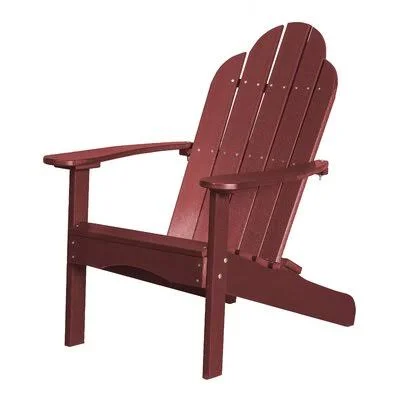 Aadyn Plastic Adirondack Chair Gracie Oaks Color: Cherry Wood