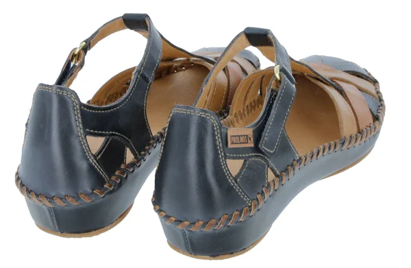 Pikolinos Puerto Vallarta 655-0732C5 Navy Blue Womens Leather Sandals