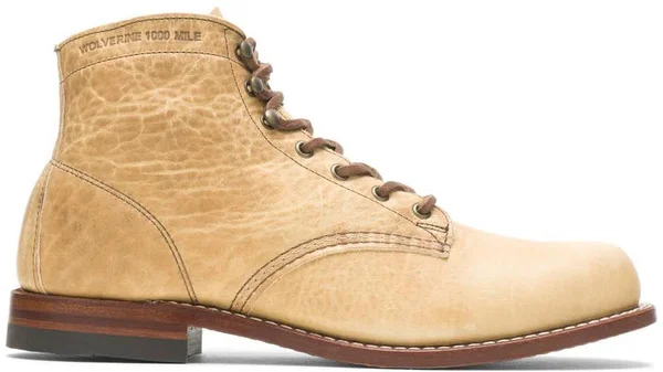 Wolverine Men's Olive Tanned - 1000 Mile Plain-Toe Original Boot Natural - Size 11