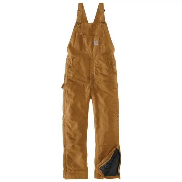 Carhartt Men's R41 Firm Duck Loose Fit Insulated Bibs - Factory 2nds