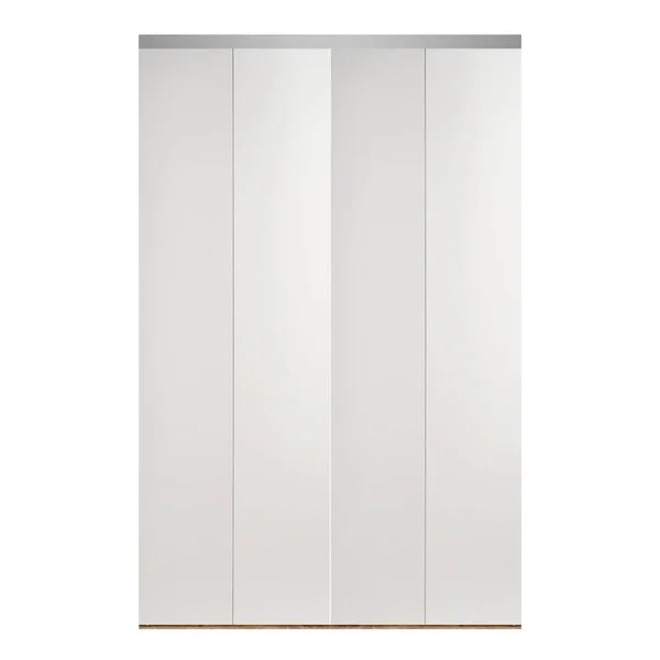 Impact Plus 48 in. x 96 in. Smooth Flush Solid Core Primed MDF Interior Closet Bi-Fold Door with Chrome Trim