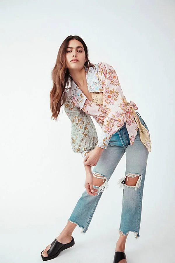 Maggie Mid-Rise Straight-leg Jeans by We The Free at Free People in Blue - Size: 25 L