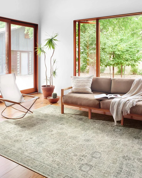Loloi II Rugs 6&0x22 x 9&0x22 Natural/Sage Skye Printed SKY-14 Area Rug