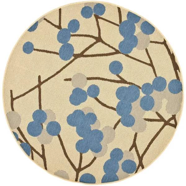 Safavieh Courtyard CY4037B 2&0x22 x 3&7x22 Natural Brown, Blue Area Rug