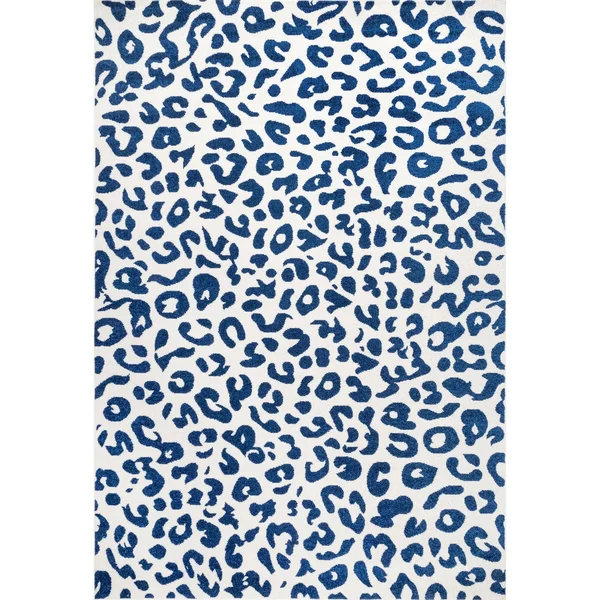nuLOOM Leopard Print Blue 5 ft. x 7 ft. 5 in. Indoor Area Rug