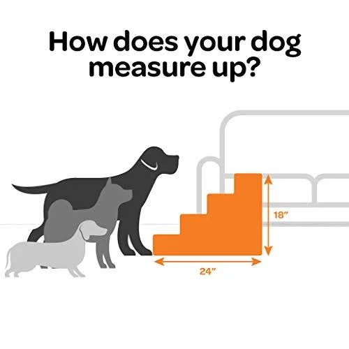 Best Pet Supplies ST210T-M Foam Pet Stairs/Steps, 4-Step, Black