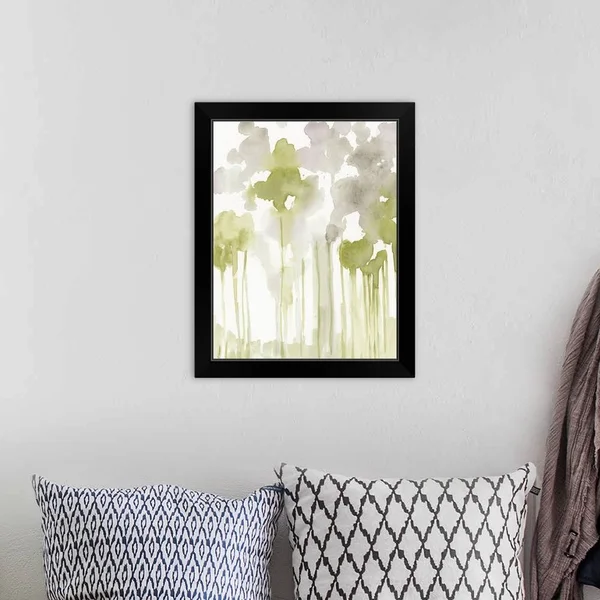 Aquarelle Forest II - Black Framed Wall Art, 16x20, Great Big Canvas