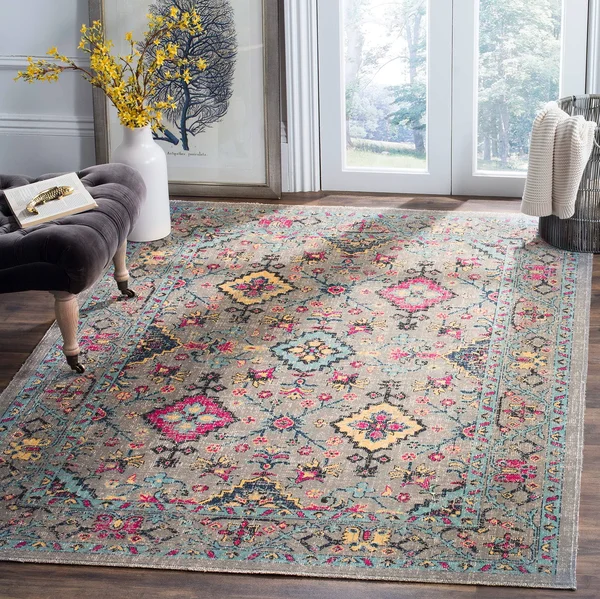 Safavieh Artisan ATN513G 3&3x22 x 5&3x22 Light Grey, Light Blue Area Rug