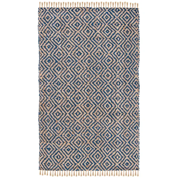 Safavieh Natural Fiber NF266D Area Rug Tropical Blue, Natural 6& x 9& Rectangle