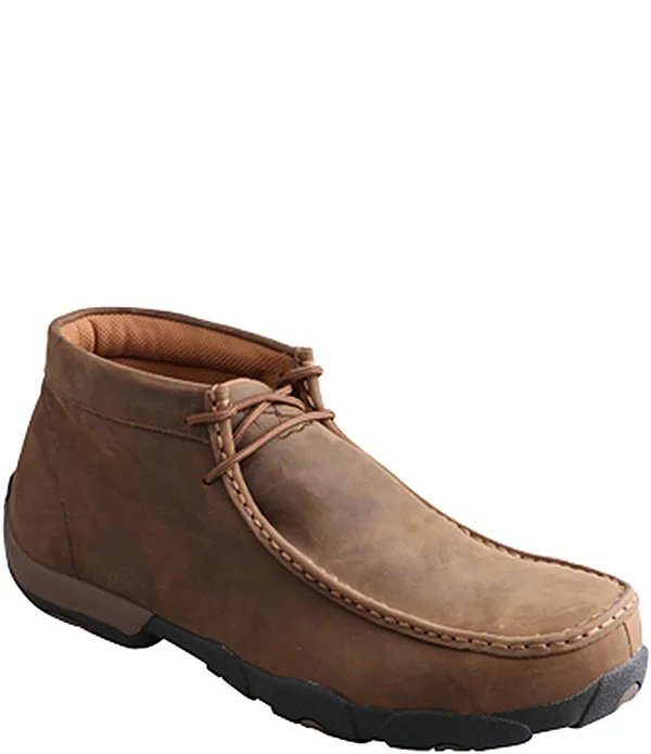 Twisted x Men's Waterproof Driving Mocs - Distressed Saddle