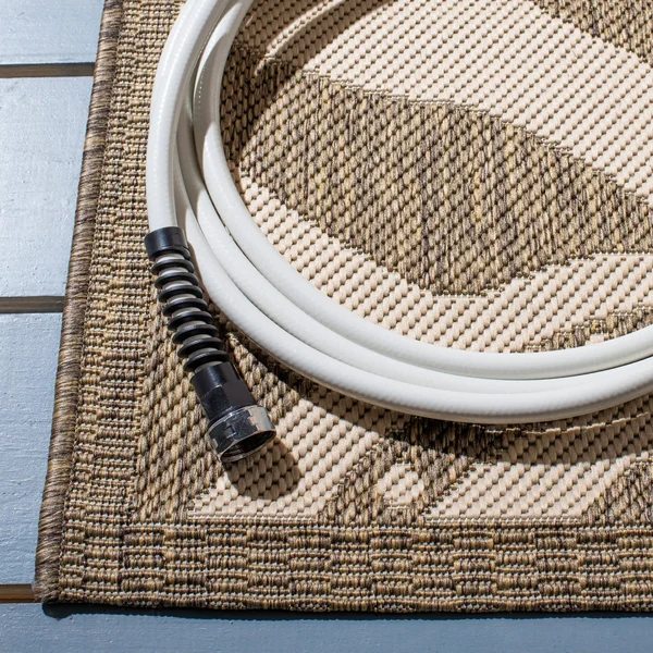 Safavieh Courtyard CY2961-3409 2&3x22 x 14&0x22 Runner Chocolate, Natural Area Rug