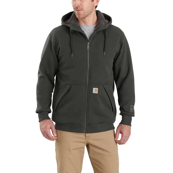 Carhartt Men's Rain Defender Rockland Sherpa-Lined Hooded Sweatshirt