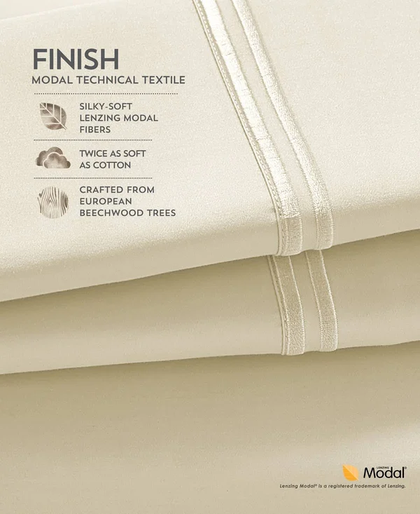 PureCare California King Elements Premium Modal Sheet Set, Ivory