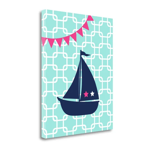 Tangletown Fine Art 'Sailboat Chain II' by Tamara Robinson Graphic Art on Wrapped Canvas