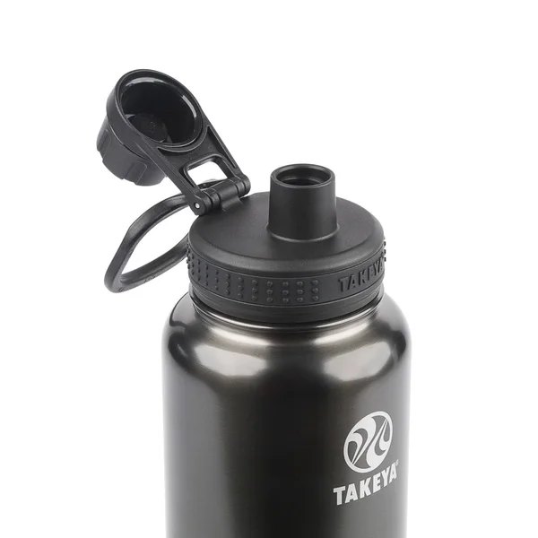 Takeya Actives Insulated Stainless Steel Water Bottle - Gray, 40 oz