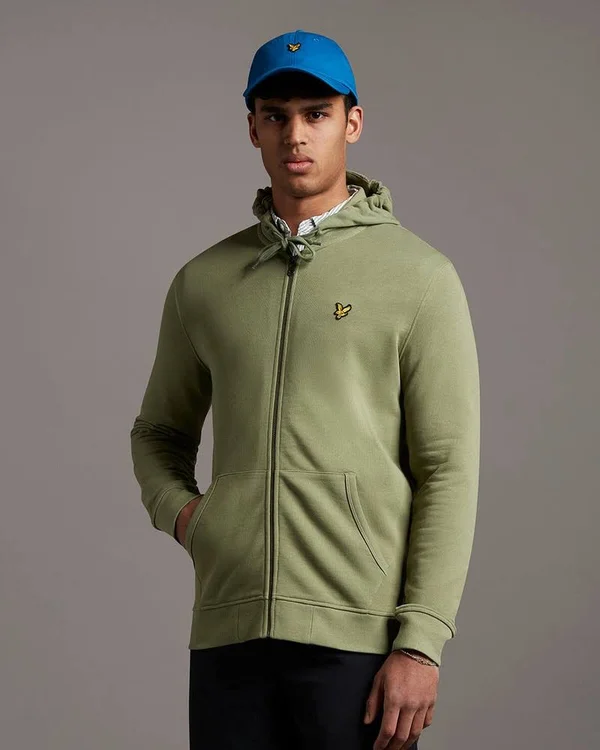 Lyle & Scott Full Zip Hoodie - Green - Hoodies
