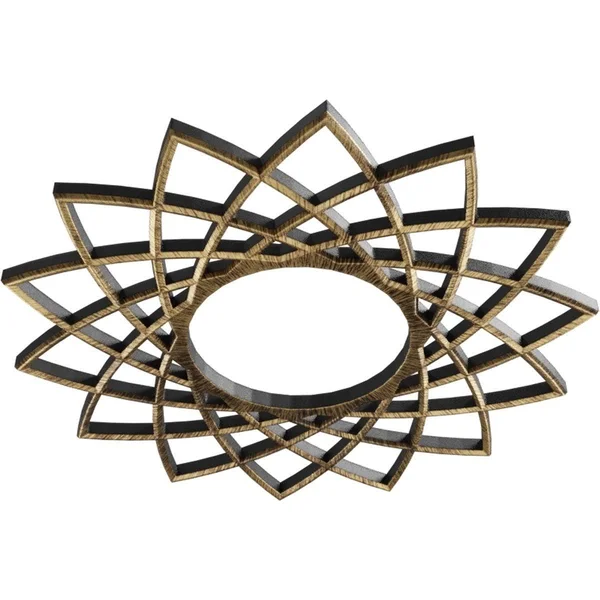 Ekena Millwork CMPP28EASNI 28x22OD x 10 3/4x22ID x 3/4x22P Eleanor Architectural Grade PVC Pierced Ceiling Medallion, Nickel