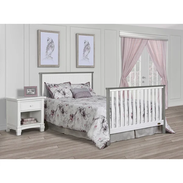 Dream on Me Alexa II 5 in 1 Convertible Crib, Silver