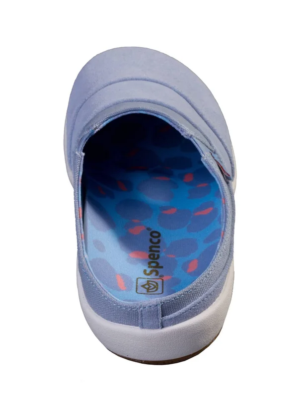 Spenco Orthotic Layered Siesta Mules - NuevoBokeh - Size 7-1/2 Medium, Blue Fog