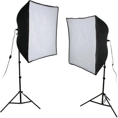 Smith-Victor KSB-1000 Economy Softbox 2 Light Kit - 120V 408086