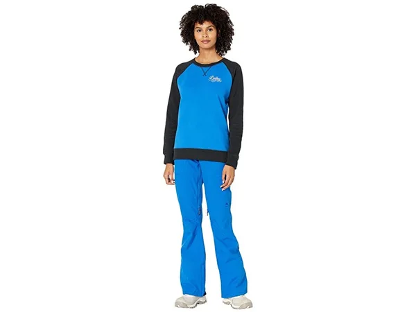 Burton Women's Keeler Crew Fleece, Lapis Blue, True Black, S