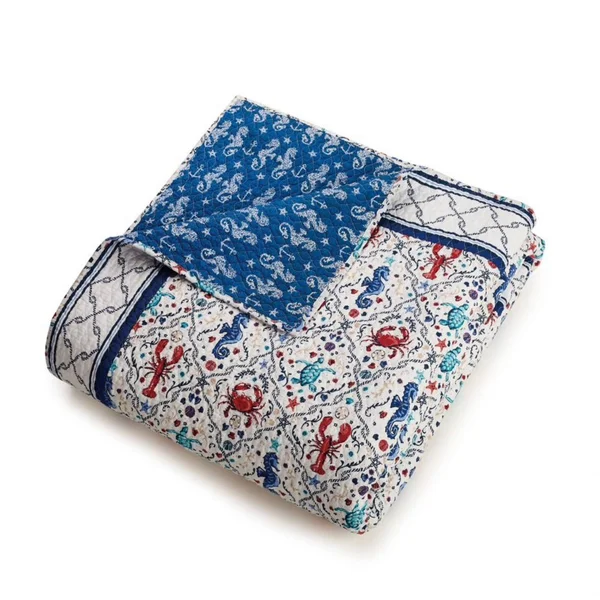 Vera Bradley Sea Life King Quilt - Blue