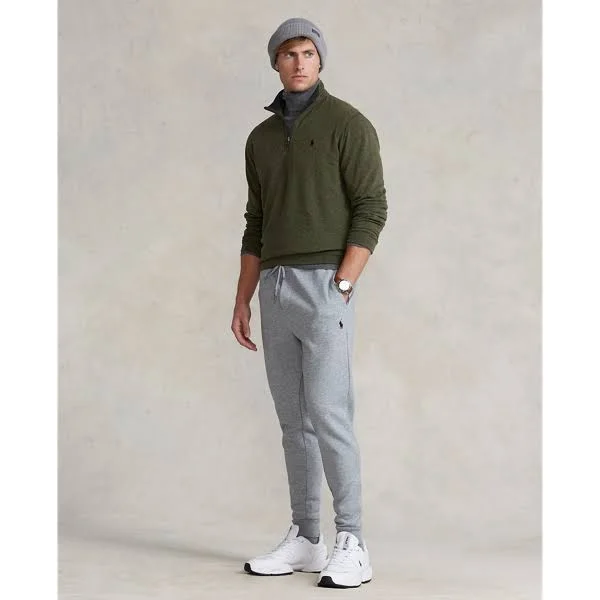 Ralph Lauren Men's Luxury Jersey Quarter-Zip Pullover - Size Xs in Alpine Heather/C9760