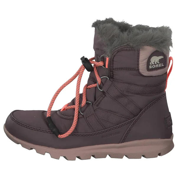 Sorel Youth Whitney Short Lace Boot - 6 - Purple Sage - Mauve Vapor