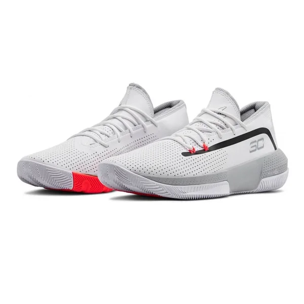 Under Armour Men's SC 3ZERO III Basketball Shoes, White - Size 13.0