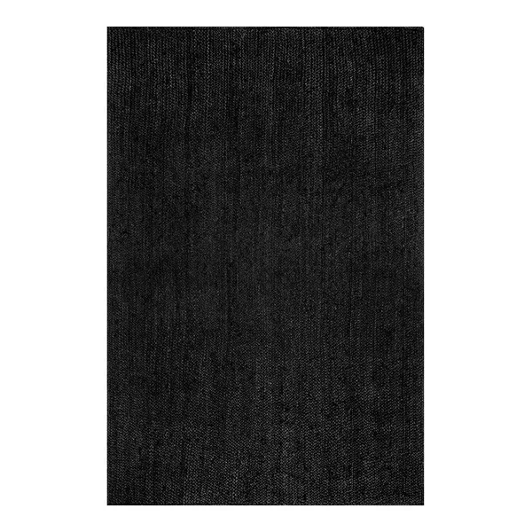 nuLOOM Rigo Hand Woven Jute Runner Rug - 2& 6x22 x 6&, Black