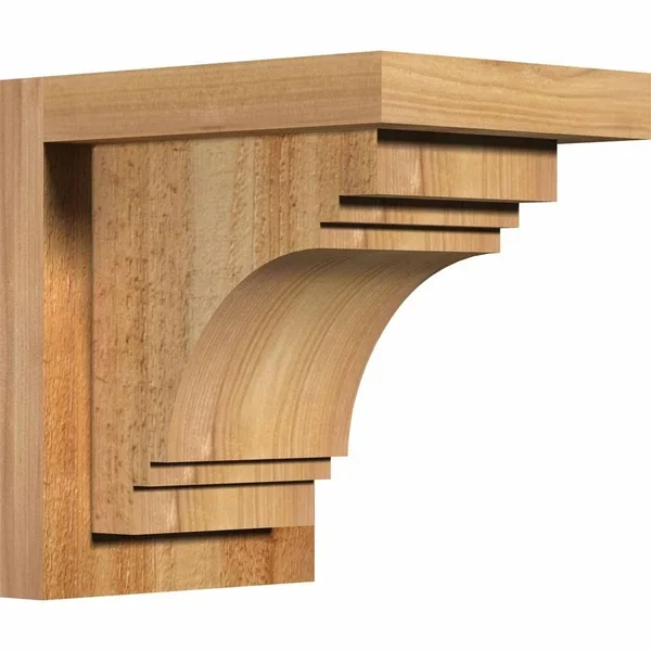 8x22W x 14x22D x 26x22H Pescadero Rough Sawn Corbel w/Backplate - Western Red Cedar
