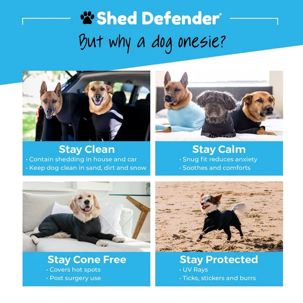 Shed Defender Shedding Dog Bodysuit, Royal Blue, Small