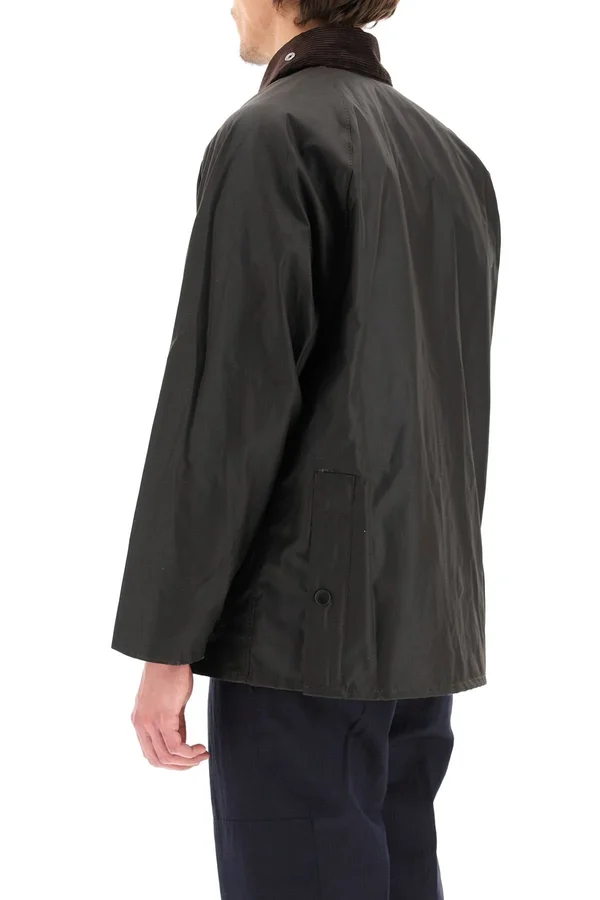 Barbour Bedale Classic Jacket in Waxed Cotton 44 Brown, Green Cotton